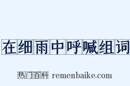 在细雨中呼喊组词是什么意思的图片